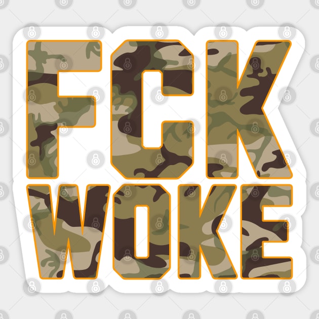 anti woke Sticker by Garment Monkey Co.